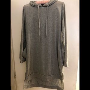 Long sleeve grey long shirt/dress